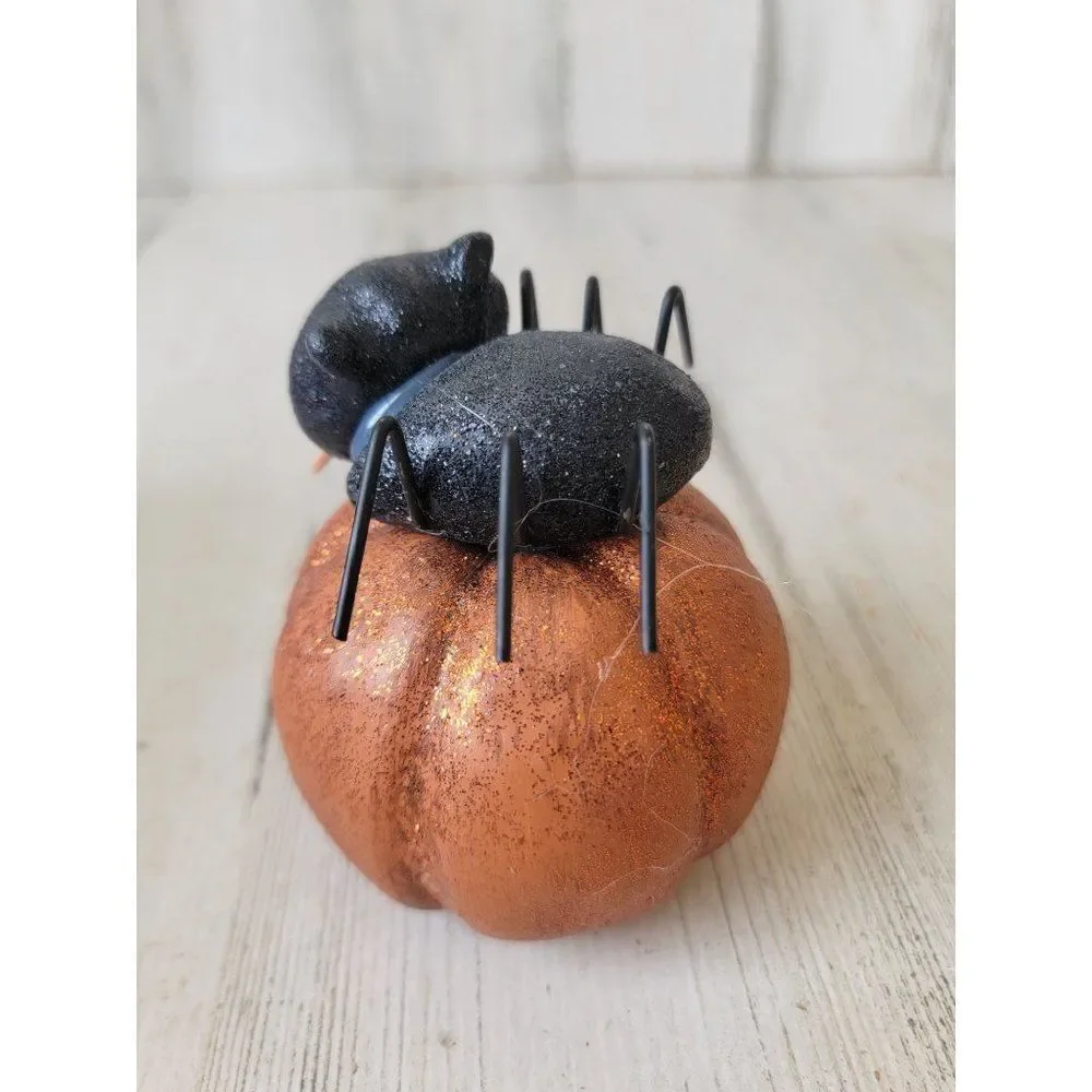 Halloween glitter spider boo pumpkin‎ fang figure decor